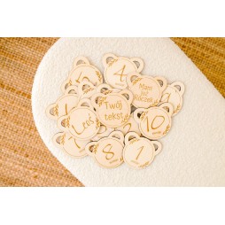 Metryczka z miesiącami dla dziecka 14 tabliczek do zdjęć MIŚ