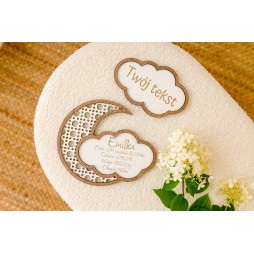 Metryczka dla dziecka KSIĘŻYC - KSANTYNA.pl