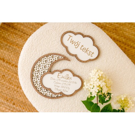 Metryczka dla dziecka KSIĘŻYC - KSANTYNA.pl