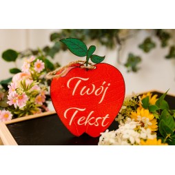 Duża zawieszka PAMIĄTKA OZDOBA JABŁKO - KSANTYNA.pl