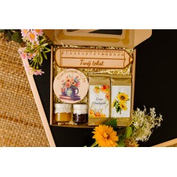 Prezent na Dzień Nauczyciela Linijka magnes kawa herbata mini przetwory - KSANTYNA.pl