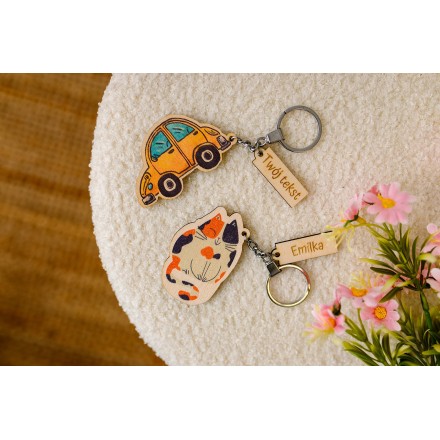 Brelok ze sklejki PERSONALIZACJA! Różne wzory - KSANTYNA.pl