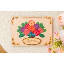 Kartka ze sklejki kolorowa PERSONALIZACJA bukiet