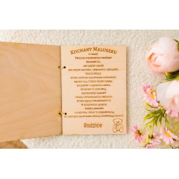 Kartka ze sklejki kolorowa dla dziecka PERSONALIZACJA roczek