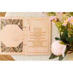 Kartka ze sklejki ażurowa PERSONALIZACJA urodziny ślub