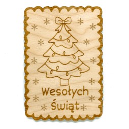 Jednostronna kartka SKLEJKA GRAWER CHOINKA - KSANTYNA.pl