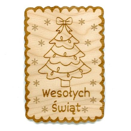 Jednostronna kartka SKLEJKA GRAWER CHOINKA - KSANTYNA.pl