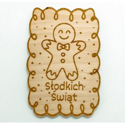 Jednostronna kartka SKLEJKA GRAWER PIERNIK - KSANTYNA.pl