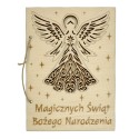 Kartka świąteczna 3D SKLEJKA GRAWER ANIOŁEK