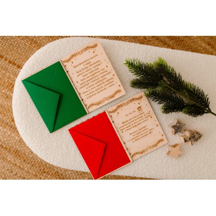 Kartka świąteczna DRUK SKLEJKA GRAWER CHOINKA - KSANTYNA.pl