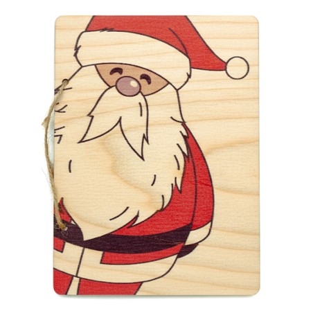 Kartka świąteczna DRUK SKLEJKA GRAWER MIKOŁAJ - KSANTYNA.pl