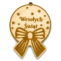 BOMBA CHOINKOWA SKLEJKA GRAWER WSTĄŻKA - KSANTYNA.pl