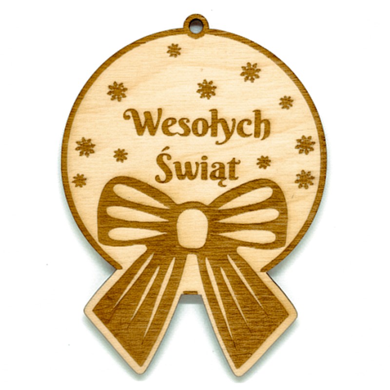 BOMBA CHOINKOWA SKLEJKA GRAWER WSTĄŻKA - KSANTYNA.pl