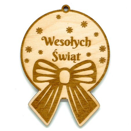 BOMBA CHOINKOWA SKLEJKA GRAWER WSTĄŻKA - KSANTYNA.pl