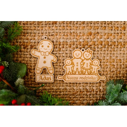 BOMBA CHOINKOWA SKLEJKA GRAWER RODZINKA PIERNIKÓW - KSANTYNA.pl