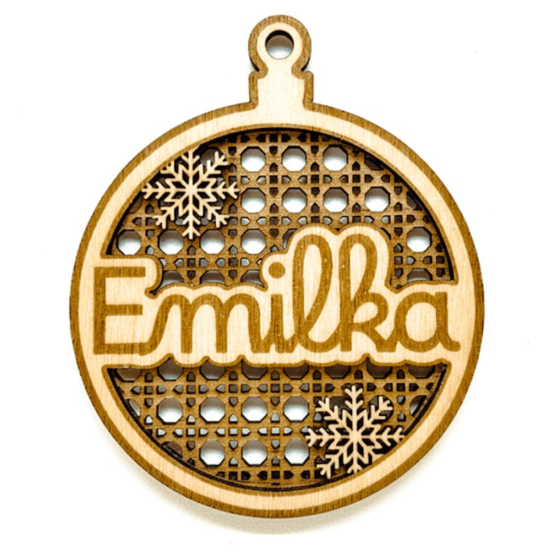 BOMBA CHOINKOWA 3D SKLEJKA GRAWER ŚNIEŻYNKA - KSANTYNA.pl