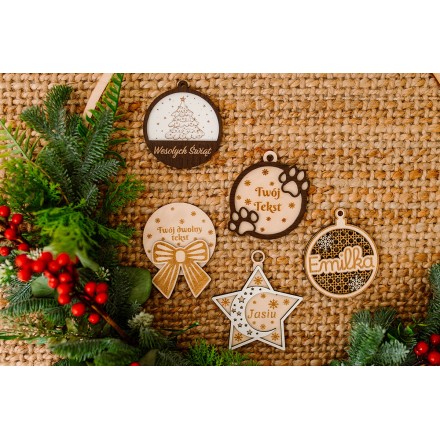 BOMBA CHOINKOWA 3D SKLEJKA GRAWER ŁAPKA - KSANTYNA.pl