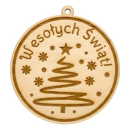 BOMBA CHOINKOWA 3D SKLEJKA GRAWER CHOINKA OKRĄGŁA - KSANTYNA.pl