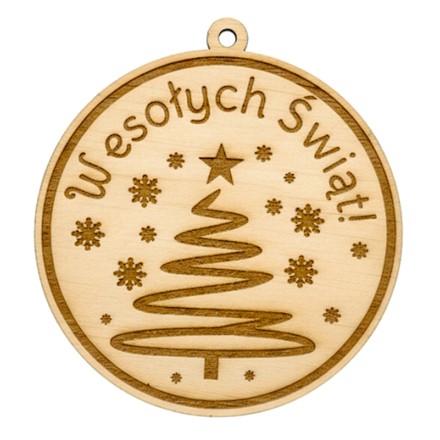 BOMBA CHOINKOWA 3D SKLEJKA GRAWER CHOINKA OKRĄGŁA - KSANTYNA.pl