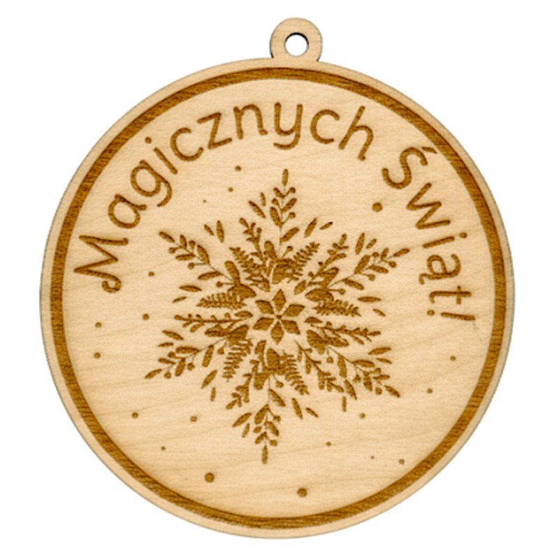 BOMBA CHOINKOWA 3D SKLEJKA GRAWER ŚNIEŻYNKA - KSANTYNA.pl