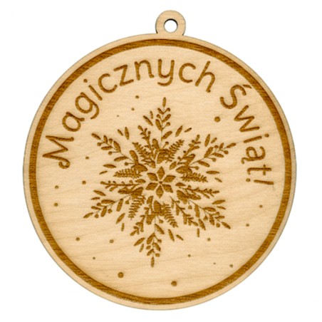 BOMBA CHOINKOWA 3D SKLEJKA GRAWER ŚNIEŻYNKA - KSANTYNA.pl