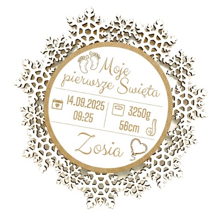 METRYCZKA BOŻE NARODZENIE "Moje pierwsze Święta" - KSANTYNA.pl