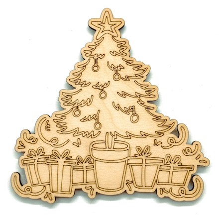 KOLOROWANKA ZE SKLEJKI BOŻE NARODZENIE CHOINKA - KSANTYNA.pl