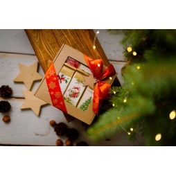 PUDEŁKO Z OKIENKIEM Z KOKARDĄ KAWA HERBATA - KSANTYNA.pl