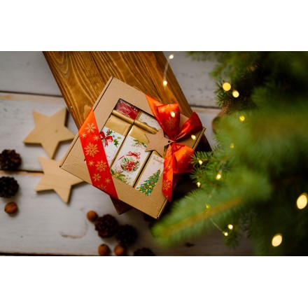 PUDEŁKO Z OKIENKIEM Z KOKARDĄ KAWA HERBATA - KSANTYNA.pl