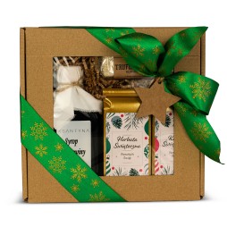 PUDEŁKO Z OKIENKIEM Z KOKARDĄ KAWA HERBATA - KSANTYNA.pl