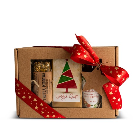 PUDEŁKO Z OKIENKIEM Z KOKARDĄ KAWA HERBATA SYROP TRUFLA - KSANTYNA.pl