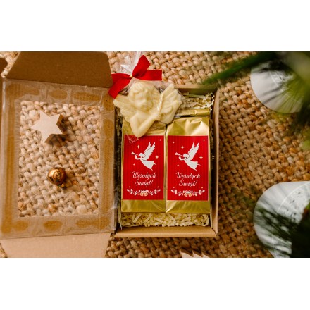 PUDEŁKO Z OKIENKIEM Z KOKARDĄ KAWA HERBATA ANIOŁEK - KSANTYNA.pl