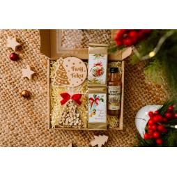 PUDEŁKO Z OKIENKIEM Z KOKARDĄ KAWA HERBATA CHOINKA BOMBKA