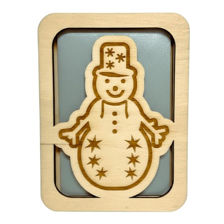 ŚWIĄTECZNE PUDEŁKO Z KOPERTĄ GRAWER BAŁWANEK - KSANTYNA.pl