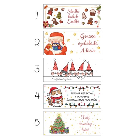 KUBEK ŚWIĘTA MIKOŁAJ RÓŻNE WZORY - KSANTYNA.pl