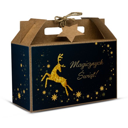 Walizka Świąteczna Duża EKO RENIFER - KSANTYNA.pl