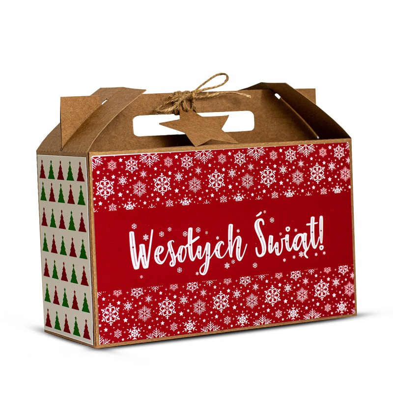 Walizka Świąteczna Duża ŚNIEŻYNKI - KSANTYNA.pl