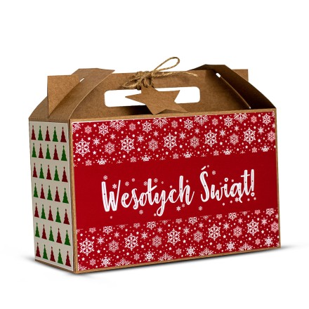 Walizka Świąteczna Duża ŚNIEŻYNKI - KSANTYNA.pl