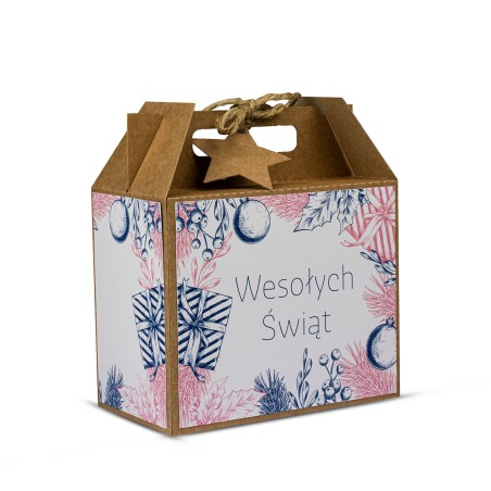 Walizka Świąteczna Mała RÓŻOWA - KSANTYNA.pl