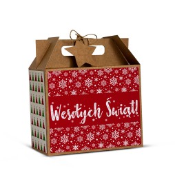 Walizka Świąteczna Mała ŚNIEŻYNKI - KSANTYNA.pl