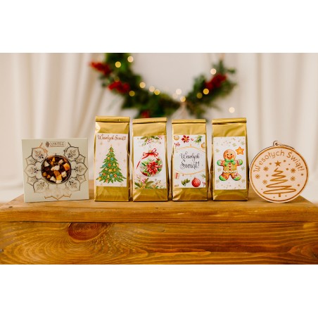 Walizka Świąteczna Mała ZIELONE ŚNIEŻYNKI