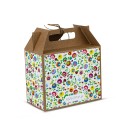 Walizka Mała Dzień Babci i Dziadka KWIATOWA WZÓR