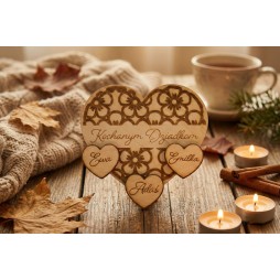 Prezent Dzień Babci i Dziadka SERCE MAGNES PERSONALIZACJA