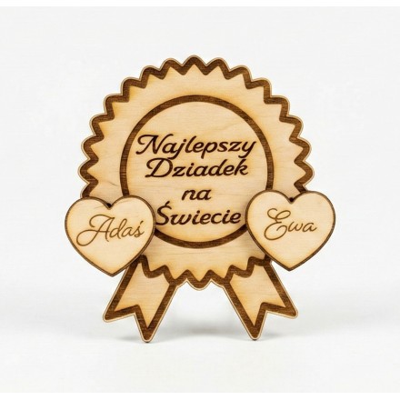 Prezent Dzień Babci i Dziadka MEDAL MAGNES PERSONALIZACJA - KSANTYNA.pl