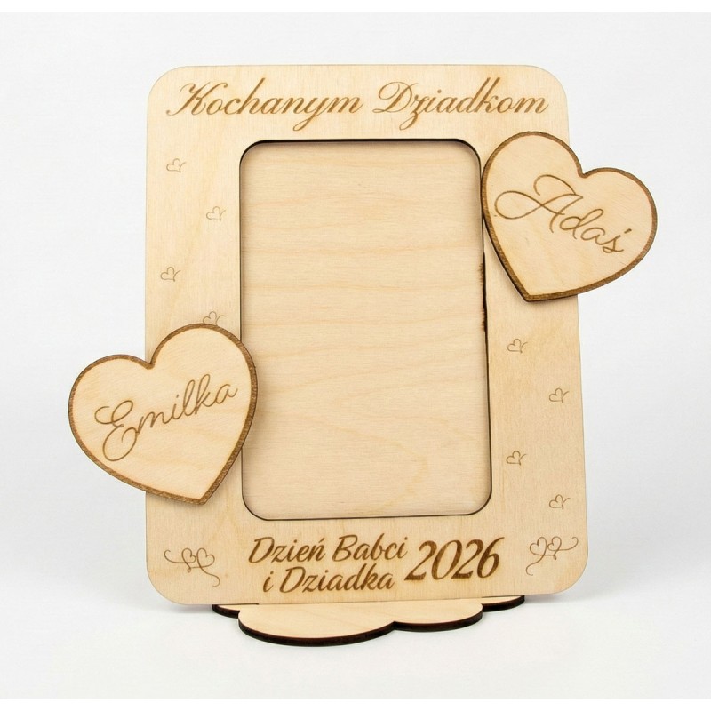 Prezent Dzień Babci i Dziadka RAMKA NA ZDJĘCIE PIONOWA SERCE PERSONALIZACJA - KSANTYNA.pl Prezent Dzień Babci i Dziadka RAMKA NA ZDJĘCIE PIONOWA SERCE PERSONALIZACJA - KSANTYNA.pl