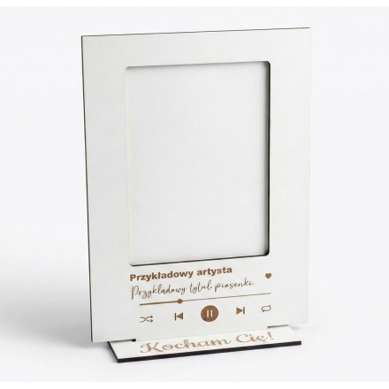 Prezent WALENTYNKI RAMKA BIAŁA NA ZDJĘCIE PERSONALIZACJA PIONOWE - KSANTYNA.pl