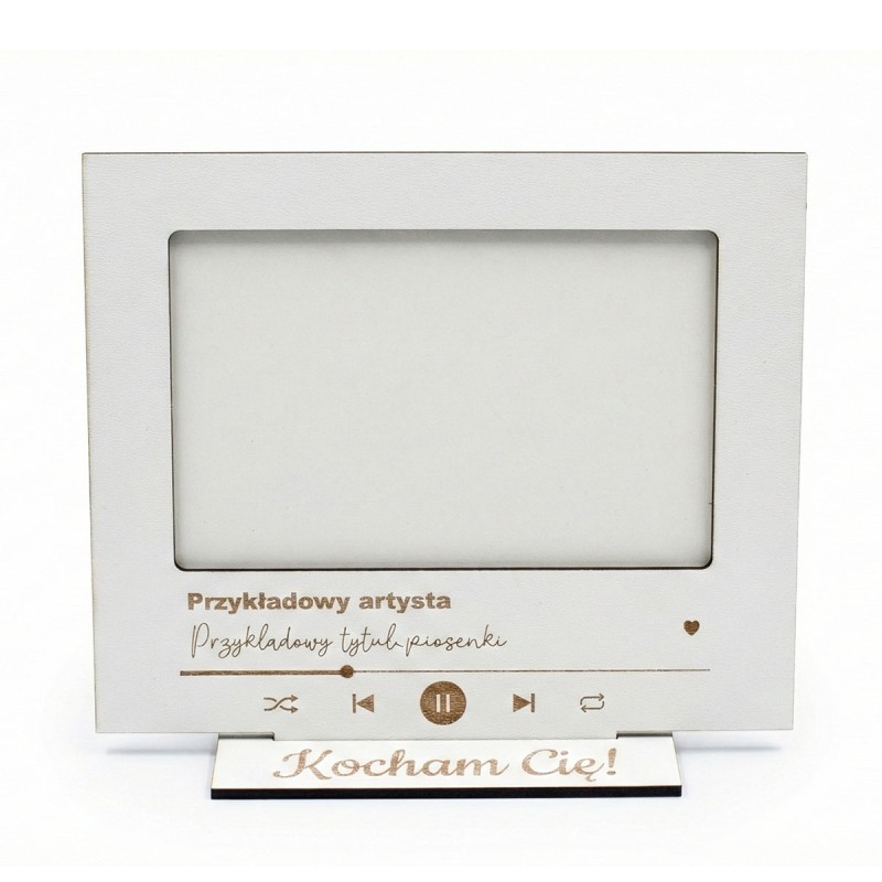 Prezent WALENTYNKI RAMKA BIAŁA NA ZDJĘCIE PERSONALIZACJA POZIOME - KSANTYNA.pl
