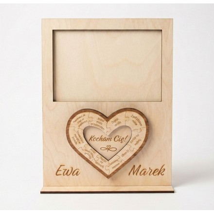 Prezent WALENTYNKI RAMKA NA ZDJĘCIE PERSONALIZACJA POZIOME - KSANTYNA.pl