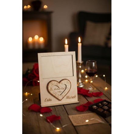 Prezent WALENTYNKI RAMKA NA ZDJĘCIE PERSONALIZACJA POZIOME - KSANTYNA.pl