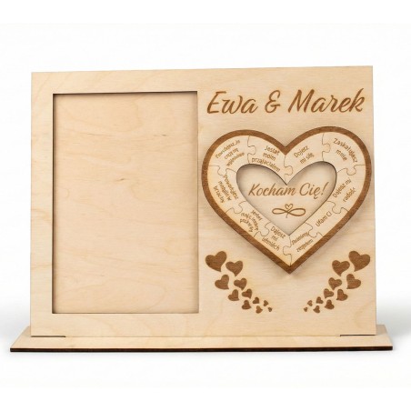 Prezent WALENTYNKI RAMKA NA ZDJĘCIE PERSONALIZACJA PIONOWE - KSANTYNA.pl